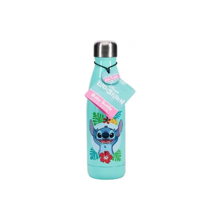 Botella metalica stitch con flores