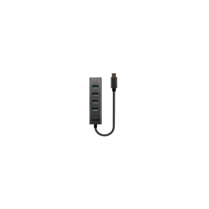 Lindy 43325 hub de interfaz USB 3.2 Gen 1 (3.1 Gen 1) Type-C 5000 Mbit/s Gris