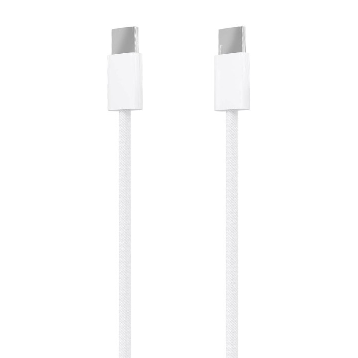 AISENS Cable USB 2.0 3A 60W Apple, tipo USB-C/M-USB-C/M, Blanco, 2.0m