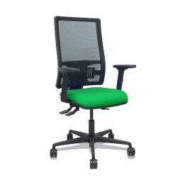 Piqueras y Crespo Silla Bormate asincro malla negra asiento bali verde brazos 2D ruedas 65mm