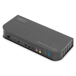 Digitus Conmutador KVM, 2 puertos, 4K60Hz, 2 DP in, 1 DP/HDMI out