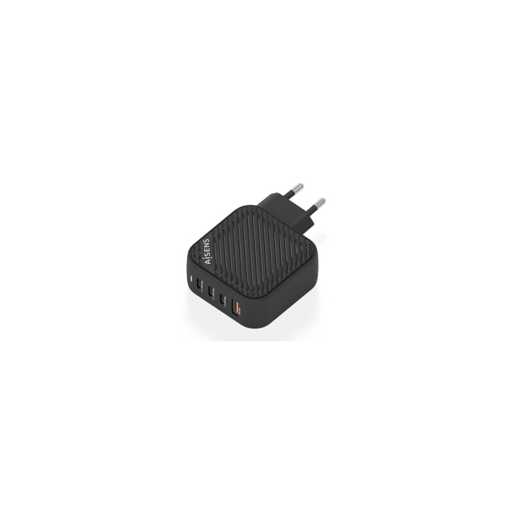 AISENS Cargador GaN 100W, 3xUSB-C PD3.0 QC4.0, 1xUSB-A QC3.0, Negro