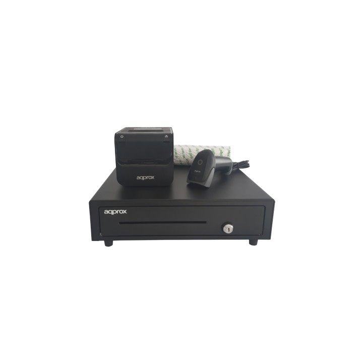 Approx Pos Pack para TPV appPOSPACK4180-2D Impresora + Cajón + Lector + Papel