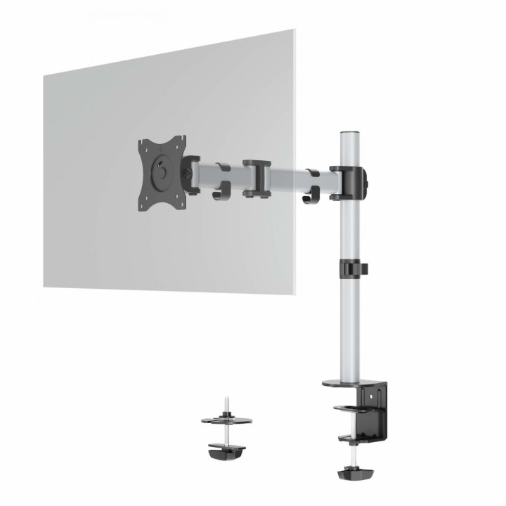 Durable 509423 soporte para monitor 68,6 cm (27") Plata Pared