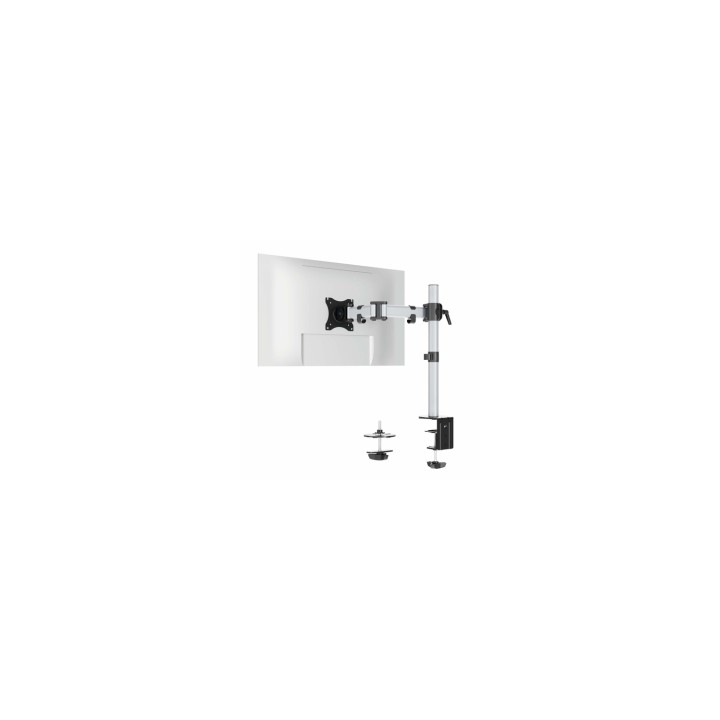 Durable 509423 soporte para monitor 68,6 cm (27") Plata Pared