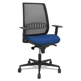 Piqueras y Crespo Silla Alares sincro malla negra bali azul marino brazo regulable