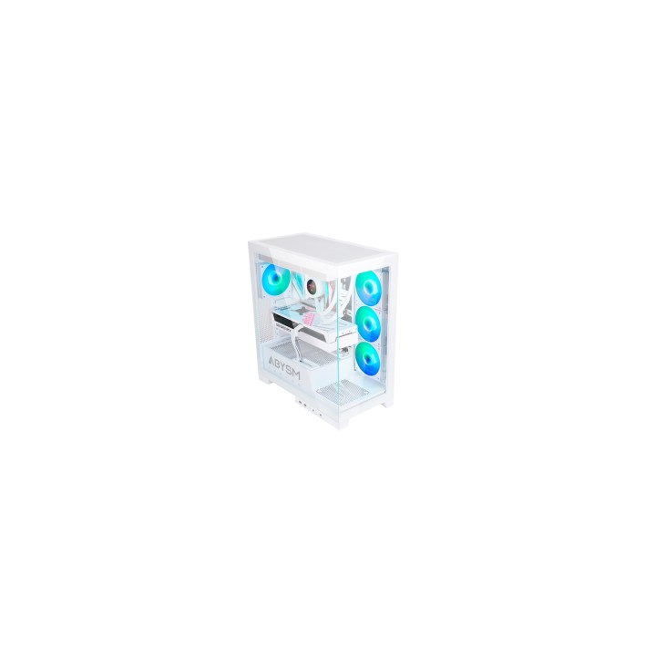 ABYSM Danube Sava H500 White Escritorio Transparente, Blanco