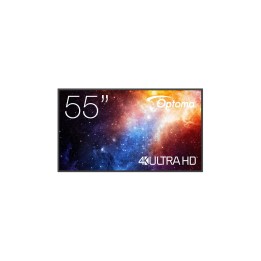 Optoma N3551K Pantalla plana para señalización digital 139,7 cm (55") LED Wifi 450 cd / m² 4K Ultra HD Negro Android 11 24/7
