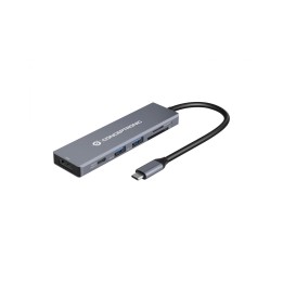 Conceptronic DONN23G base para portátil y replicador de puertos Alámbrico USB 3.2 Gen 1 (3.1 Gen 1) Type-C Gris