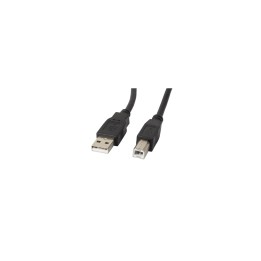Lanberg CA-USBA-11CC-0005-BK cable USB 0,5 m USB 2.0 USB B Negro