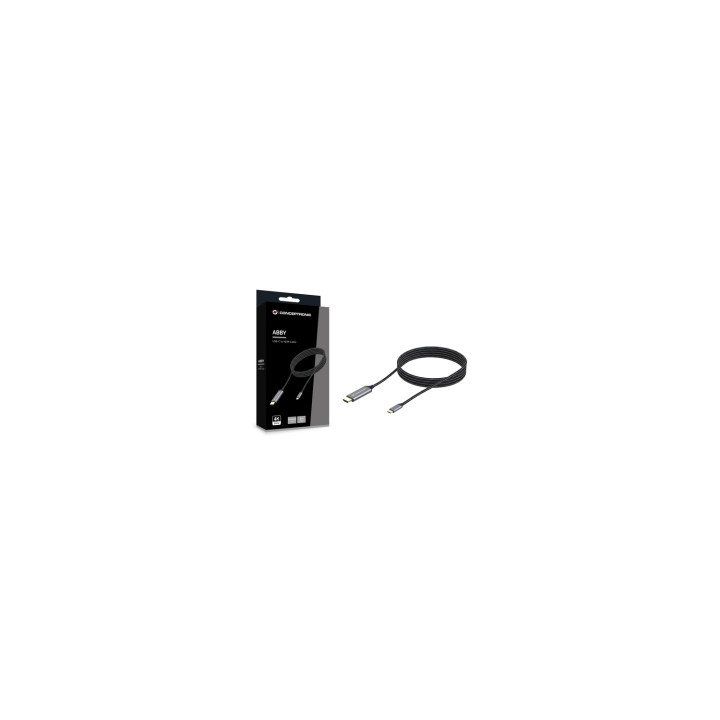 Conceptronic ABBY10G adaptador de cable de vÍ­deo 2 m USB Tipo C HDMI Gris