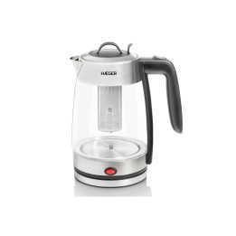 Haeger EK-22F.020A tetera eléctrica 1,8 L 2200 W Gris, Transparente