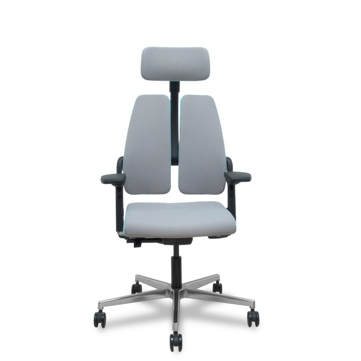 Piqueras y Crespo Silla Xilium Duo traslak X-move era gris y azul brazo 4D cabecero 2D