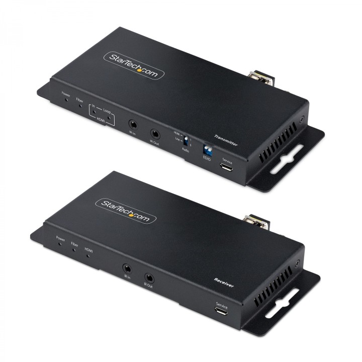 StarTech.com Juego Extensor de HDMI 4K por Fibra - 4K a 60Hz hasta 1km (Monomodo) o 330m (Multimodo) - Fibra Í“ptica LC - HDR -