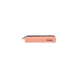 Milan Serie 1918 Estuche Mini Redondo - Tejido Resistente a las Roturas y Rasgaduras - Medidas 20,5x4,5x5cm - Color Rosa