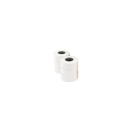 PACK 6 ROLLOS DE ETIQUETAS PERMANENTES COMPATIBLES CON MAQUINA ETIQUETADORA 101419 BLANCO APLI100917