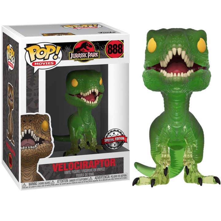 Set figura POP & Tee Jurassic Park Velociraptor Exclusive L