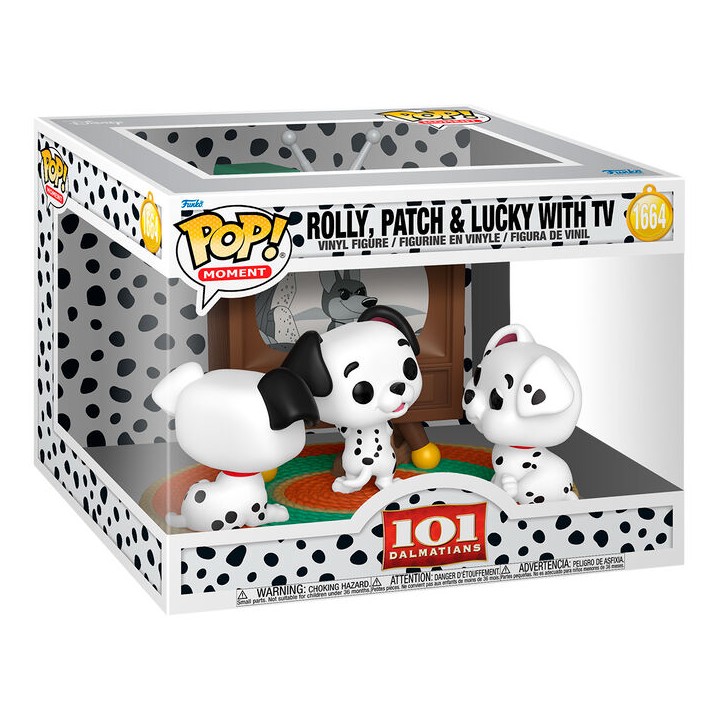Figura POP Moment Disney 101 Dalmatas Rolly Patch & Lucky with TV