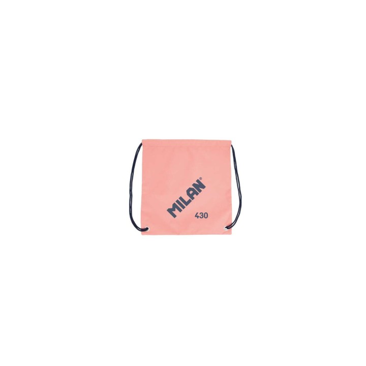 Milan Serie 1918 Bolsa/Mochila de Tiras Grande - Tejido 'ripstop' Ligero y Resistente - Medidas 34x42x0.7cm - Color Rosa