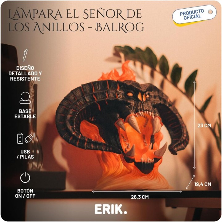 Lampara Balrog El Señor de los Anillos