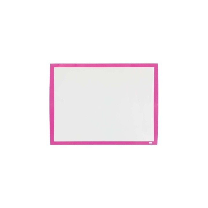 Nobo Pizarra Blanca Magnetica Pequeña 585x430 - Colores Vibrantes - Accesorios Incluidos - Fucsia