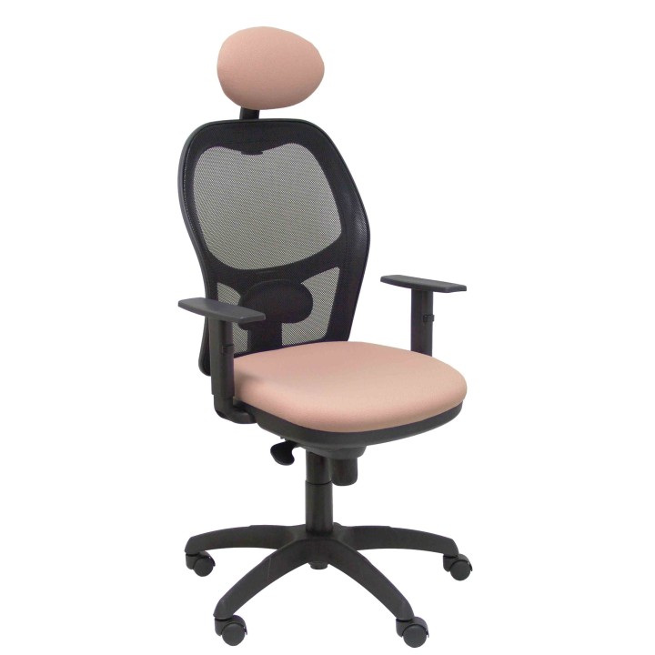 SILLA JORQUERA MALLA NEGRO CABECERO FIJO ASIENTO BALI ROSA PALIDO 15SNBALI710C