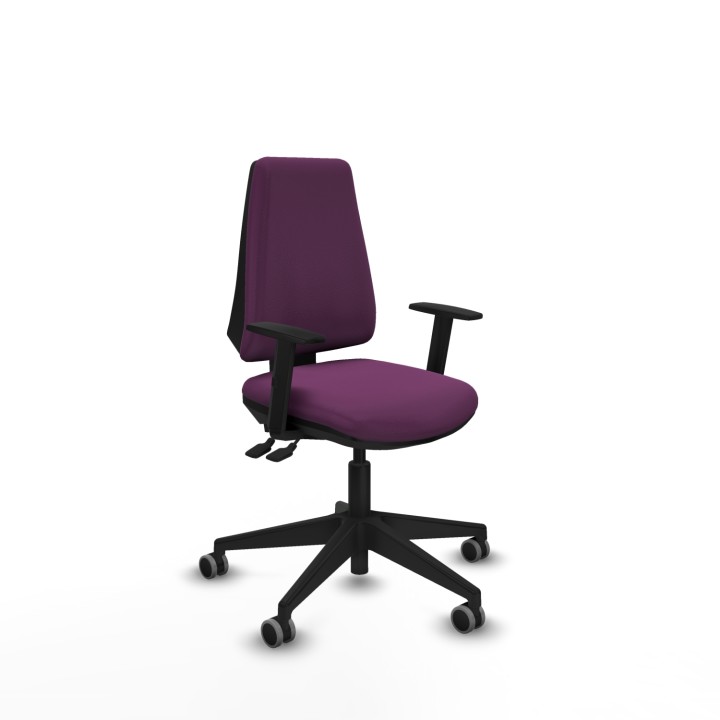 Piqueras y Crespo Elche AS similpiel morado brazos 1D base piramidal ruedas engomadas 65mm