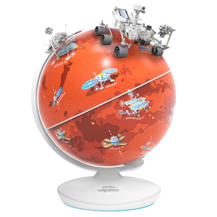 Globo terraqueo interactivo Planeta Marte ingles