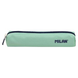Milan Serie 1918 Estuche Mini Redondo - Tejido Resistente a las Roturas y Rasgaduras - Medidas 20,5x4,5x5cm - Color Verde