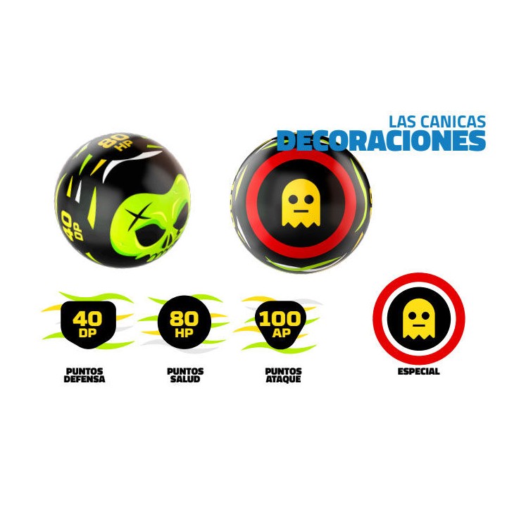Set 3 Canicas Freak Marbles surtido
