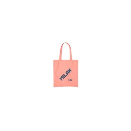 Milan Serie 1918 Tote Bag Bolsa de Tela - Tamaño 50x38x41cm - Asa Larga 27cm - Tejido 'ripstop' - Color Rosa