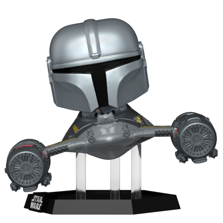 Figura POP Rides Deluxe Star Wars Mandalorian 9 the Mandalorian in N-1 Starfighter