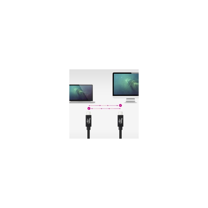 Nanocable Cable USB 4 Gen 3x2 40Gbps 5A/240W, USB-C/M-USB-C/M, Negro, 1.8 m