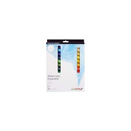 Daler Rowney Simply Pack de 24 Acuarelas 12ml - Se Humedecen Facilmente - Colores Surtidos