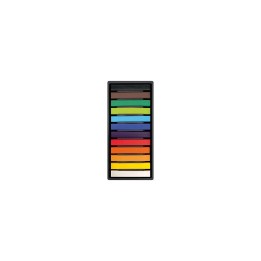 Milan Art Pack de 12 Pasteles Blandos - Colores Intensos y Brillantes - Resistentes a la Luz - Mezclables - Colores Surtidos