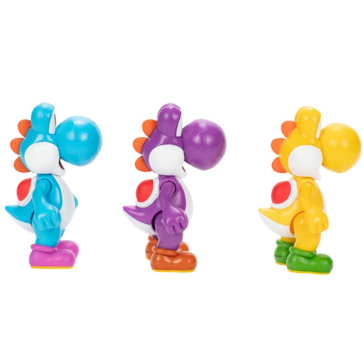 Blister 3 figuras Yoshi Super Mario Bros 10cm