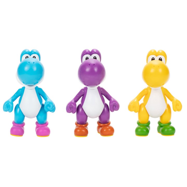 Blister 3 figuras Yoshi Super Mario Bros 10cm
