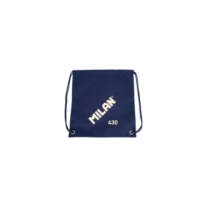 Milan Serie 1918 Bolsa/Mochila de Tiras Grande - Tejido 'ripstop' Ligero y Resistente - Medidas 34x42x0.7cm - Color Azul Oscuro