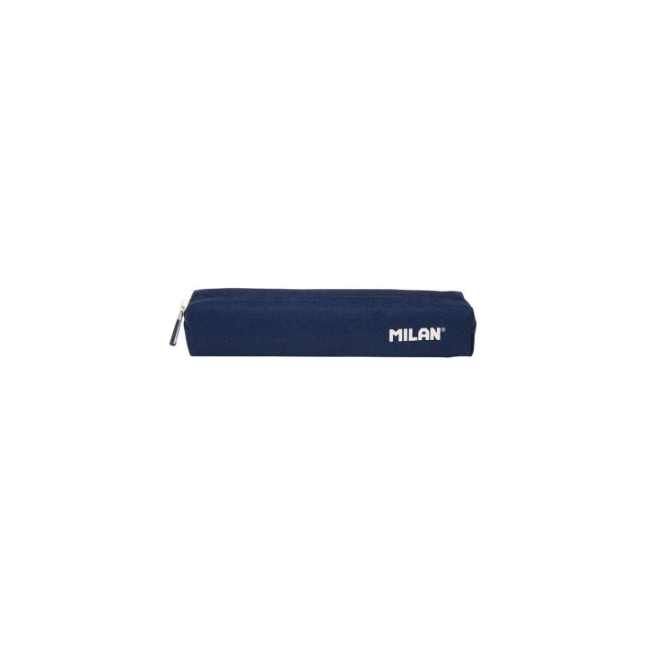 Milan Serie 1918 Estuche Mini Redondo - Tejido Resistente a las Roturas y Rasgaduras - Medidas 20,5x4,5x5cm - Color Azul Oscuro