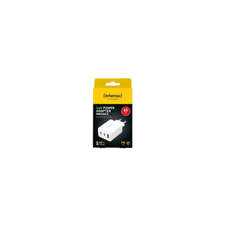Intenso POWER ADAPTER 1XUSB-A/2XUSB-C/7806512 Universal Blanco Corriente alterna Carga rápida Interior