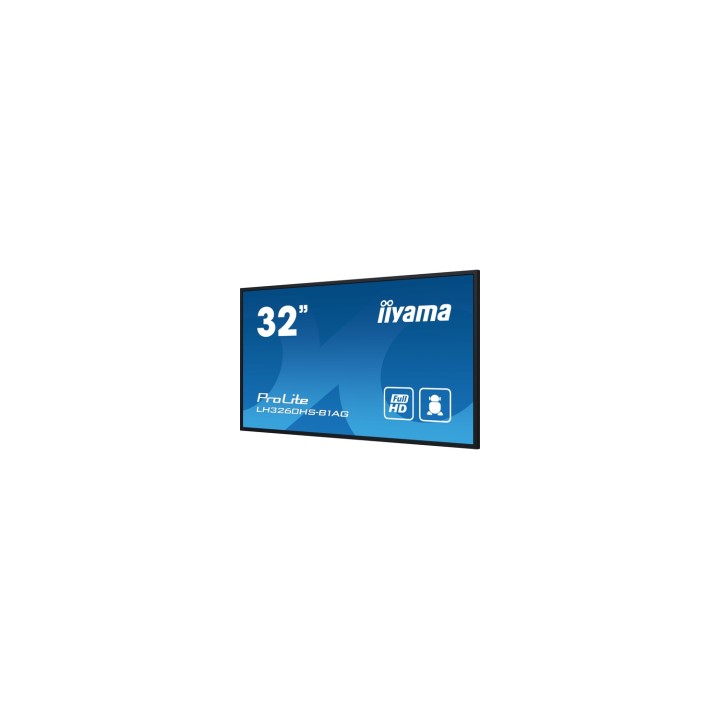 iiyama LH3260HS-B1AG pantalla de señalización Pizarra de caballete digital 80 cm (31.5") LED Wifi 500 cd / m² Full HD Negro