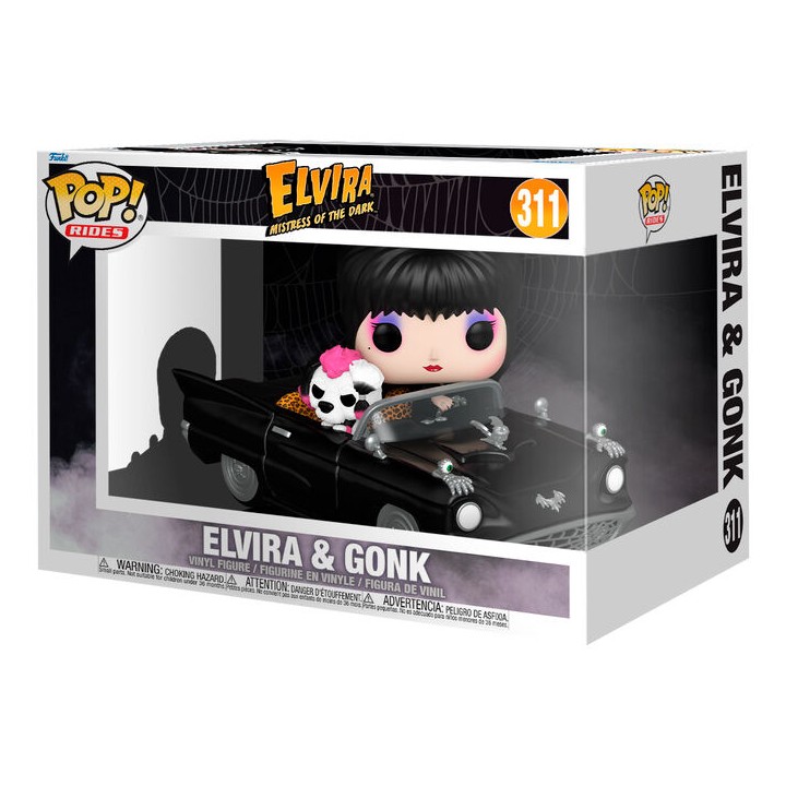 Figura POP Rides Deluxe Elvira Mistress of the Dark Elvira & Gonk