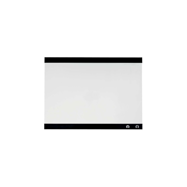 Nobo Pizarra Blanca Magnetica Pequeña con Clip para Notas 430x580mm - Diseño sin Marco - Funciones de Gancho - Color Blanco