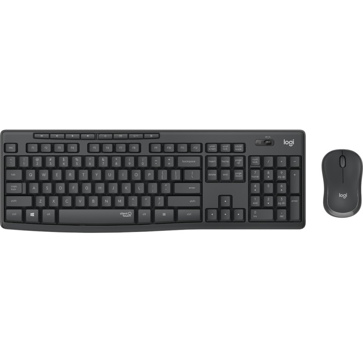 Logitech MK295 Silent Wireless Combo teclado Ratón incluido Oficina USB QWERTZ Alemán Grafito