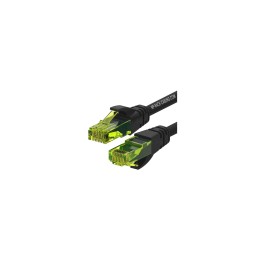 WP WPC-PAT-6AU005BL cable de red Negro, Verde 0,5 m Cat6a U/UTP (UTP)