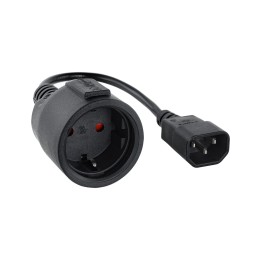 Nanocable Cable Adaptador C14/M a CEE7/H, 16A, 50 cm