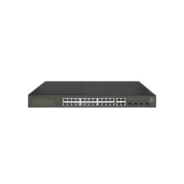 LevelOne GES-2128P switch Gestionado L2 Gigabit Ethernet (10/100/1000) Energía sobre Ethernet (PoE) Negro