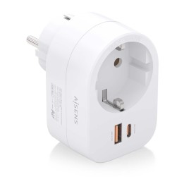 AISENS ASPS-1A1C06-W cargador de dispositivo móvil Universal Blanco Corriente alterna Carga rápida Interior