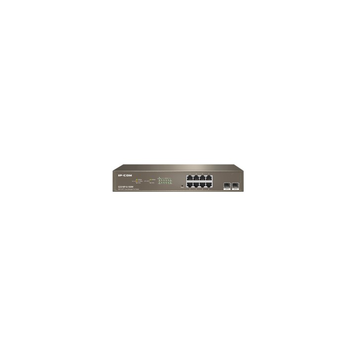 IP-COM Networks G3310P-8-150W switch Gestionado L2 Gigabit Ethernet (10/100/1000) Energía sobre Ethernet (PoE) Gris