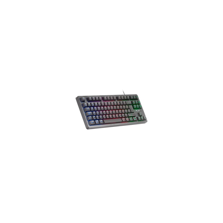 Mars Gaming MK023, Teclado Gaming TKL, Tecnología Híbrida H-Mech, Iluminación FRGB Rainbow, Anti-ghosting, Compatibilidad